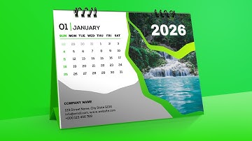 How to Design Desk Calendar 2026 In Adobe Photoshop
