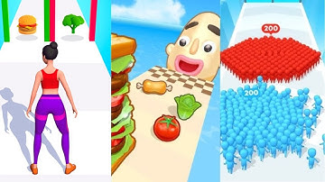 Sandwich Runner vs Count Masters - Stickman Clash vs Twerk Race 3d Game Play | Mash 3d Fun | #gaming