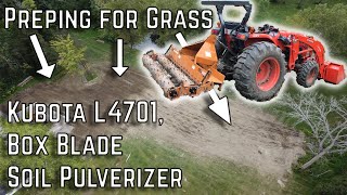 diy yard grading: soil pulverizer & compact tractor in action