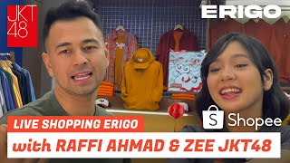 [Shopee] Live Shopping #ERIGO with #RaffiAhmad & Zee #JKT48 – SESI 1, 18 Agustus 2023, 16.51 WIB