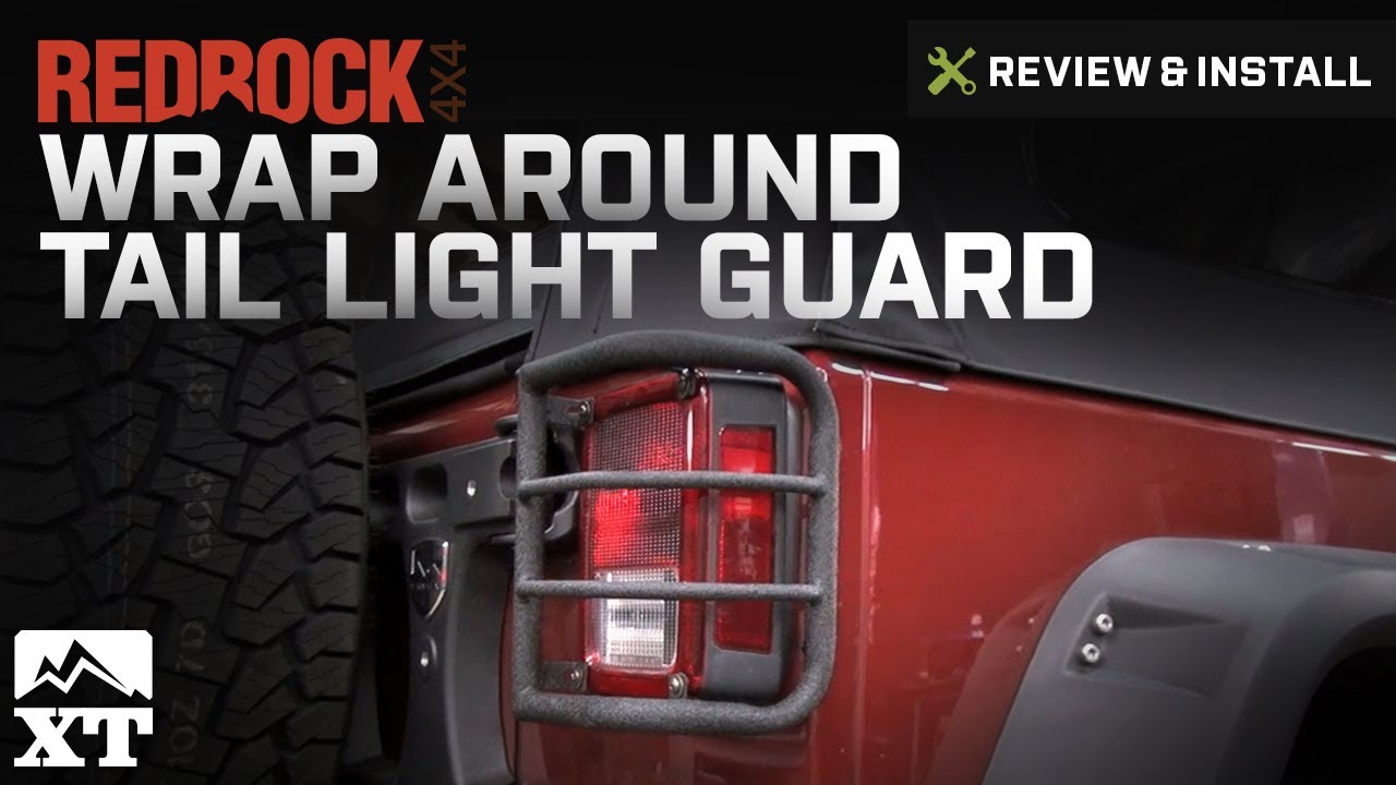 Jeep Wrangler RedRock 4x4 Wrap Around Tail Light Guard (2007-2016 JK)  Review & Install - YouTube