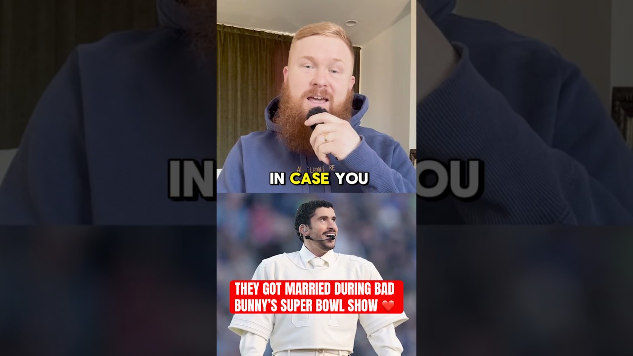 This couple got MARRIED during Bad Bunny’s Super Bowl set ❤️🔥