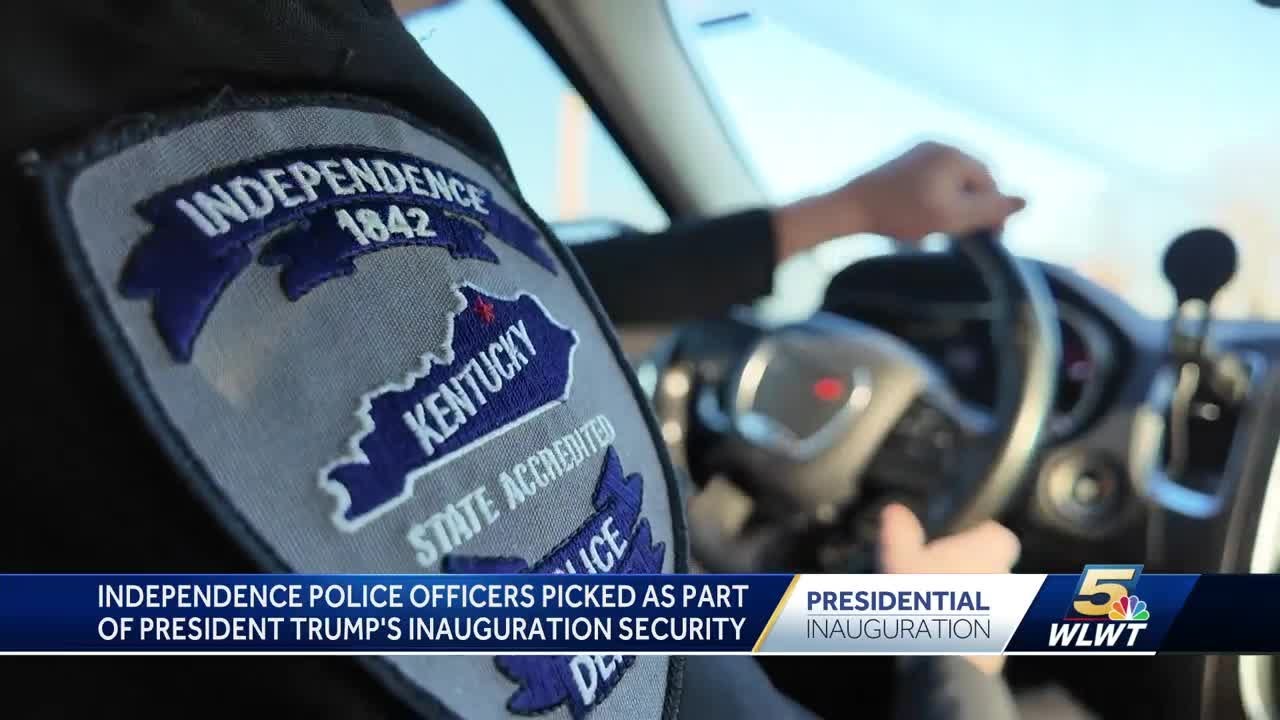 Independence police officers traveling to work presidential inauguration in DC