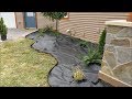 With Stone Backyard Landscaping
