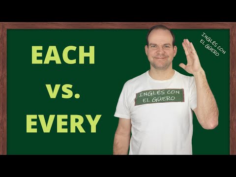Diferencia entre "EVERY" y "EACH" en inglés