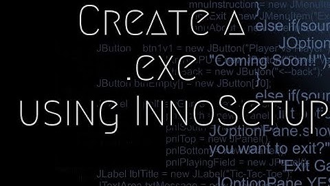 Installing and creating an executable (.exe) file using Inno Setup