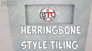 How To Do Herringbone Style Tiling | Shower Feature Wall | Herringbone Tile Designs | Backsplash
