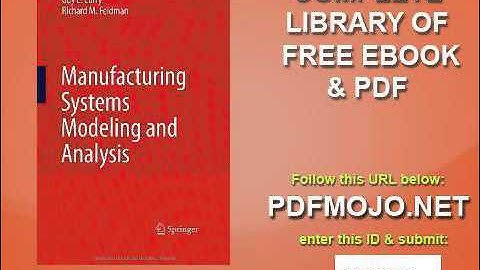 Manufacturing Systems Modeling and Analysis