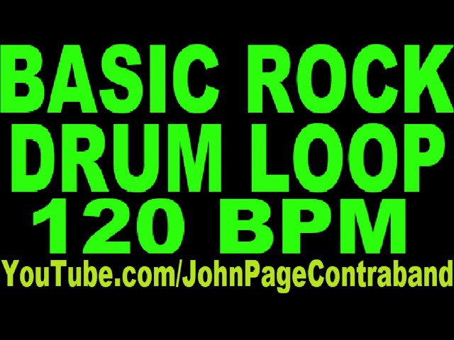 Basic Rock Drum Beat 120 bpm for Guitar and Bass Loop Play Along Jam class=