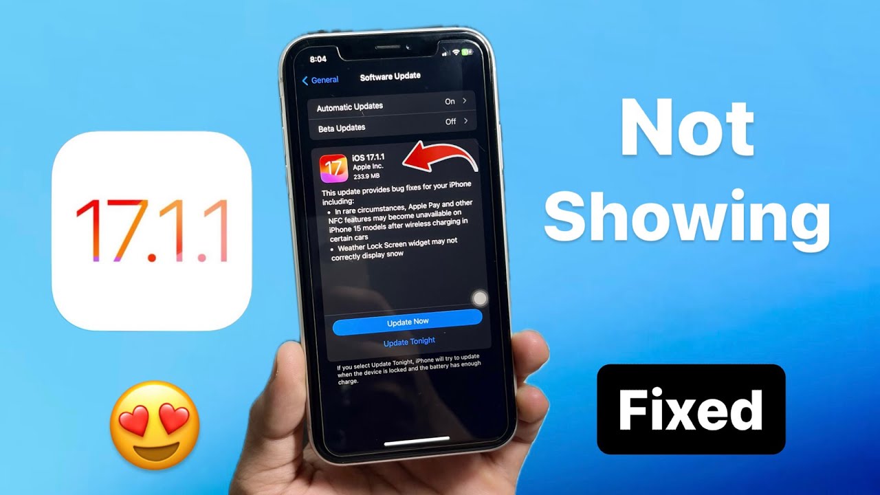 iOS 17.1.1 new update not showing on iPhone - How to fix - YouTube