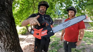 Milwaukee Battery Chainsaw First Cuts