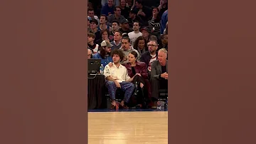 Selena Gomez at the Knicks game #selenagomez