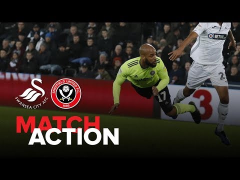 Swansea 1-0 Blades - match action