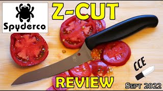 FULL Review of the Spyderco Z-CUT - Kitchen Utility Knife - Pointed Tip Plain Edge Version