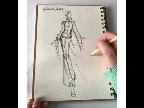 Fashion illustration step by step💖💖💖Фейшн иллюстрация .