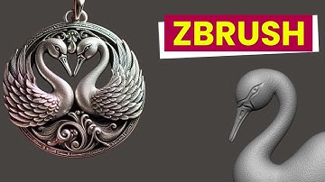 Swan Pendant - ZBrush Jewelry Design Tutorials Hindi - Part - 1