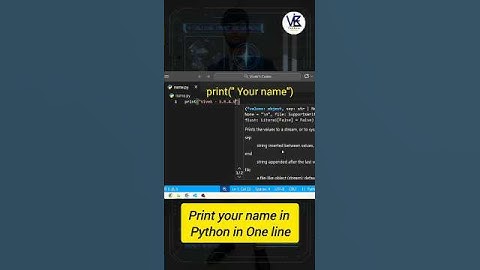 Print your name in Python in just one line! #shorts #coding #python
