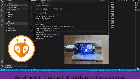 NodeMCU LED blink with PlatformIO