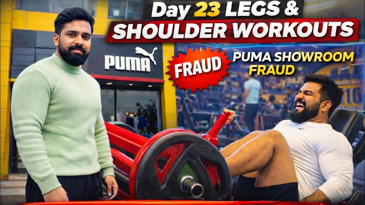 Day 23 Daily Vlog | Heavy Legs & Shoulder Workout 💪 | Puma Outlet Worst Experience 😡 | Jacket 