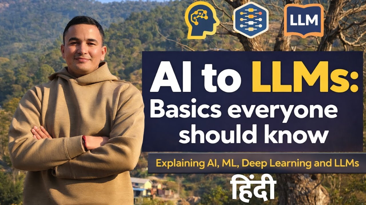 AI to LLMs: Basics everyone should know | AI, ML, Deep Learning & LLMs explained simply (Hindi)