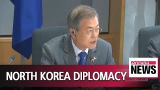 President Moon urges EU leaders to ease sanctions on North Korea