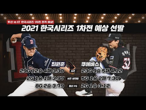 [KS 1차전 예상] 최원준 vs <strong>쿠에바스</strong> 선발 대결! 곰의 질주를 마법사가 막을까? [베이스볼 투나잇 21.11.10]