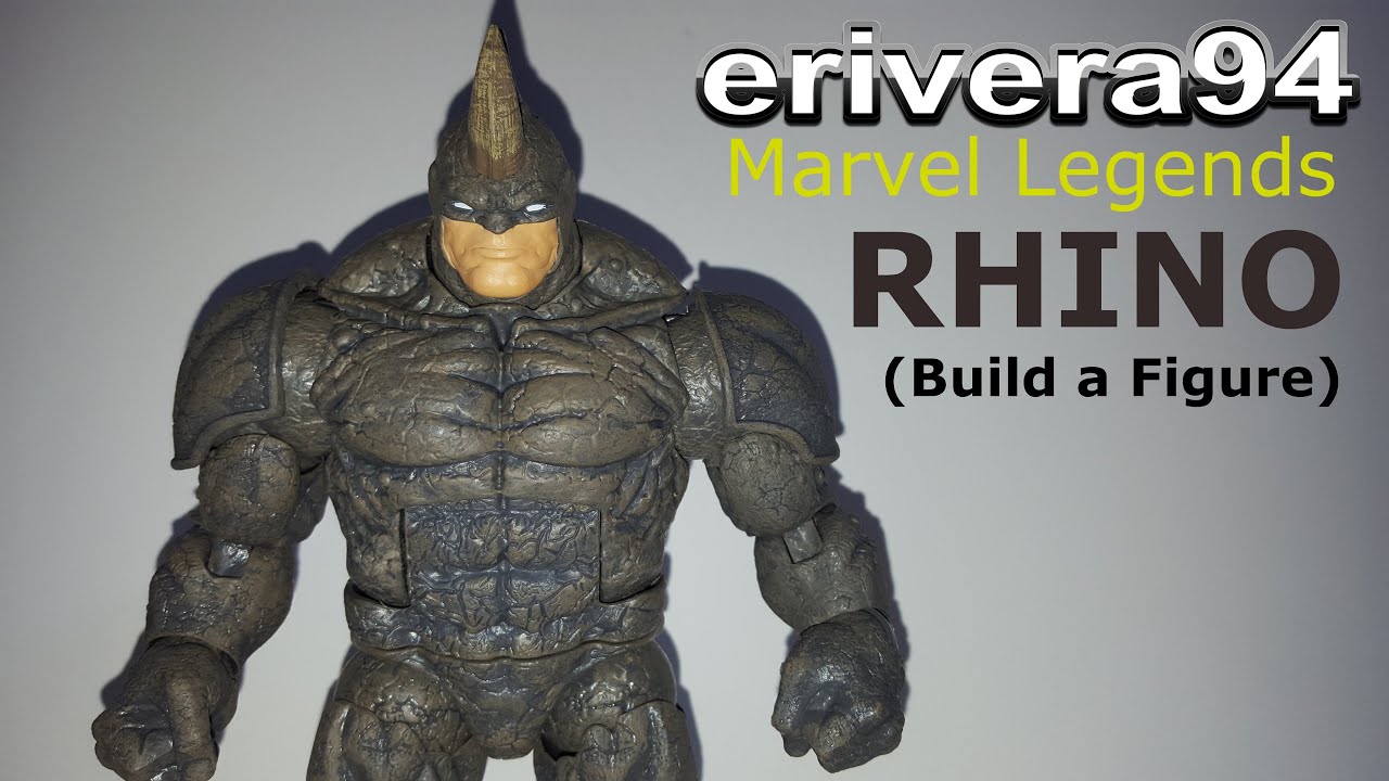 Marvel Legends Rhino Build A Figure review BAF spiderman wave 4