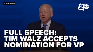 Minnesota Governor Tim Walz accepts nomination for vice president at #DNC