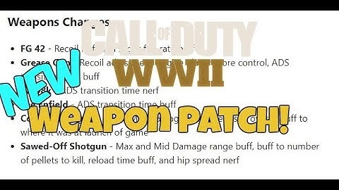 Best CoD WW2 Gun After Weapon Patch! FG42, Grease Gun, Sawed Off!