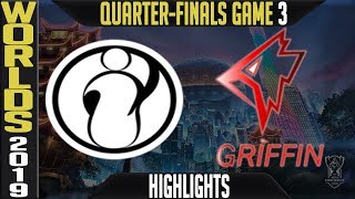 IG vs GRF Highlights Game 3 | S9 LoL Worlds 2019 Quarter-finals | Invictus Gaming vs Griffin G3