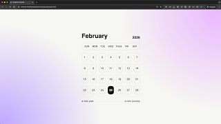 CREATING AESTHETIC CALENDAR USING HTML, CSS & JS. @PROGMASTERS