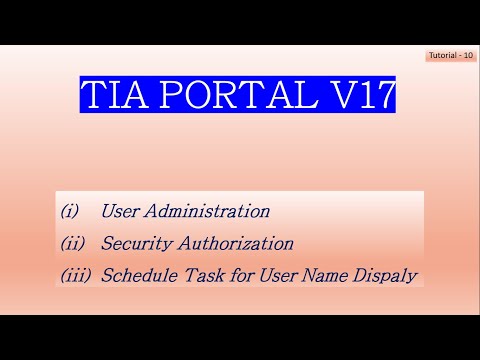 User Administration & Schedule Task for User Name Display in WinCC HMI in TIA Portal V17