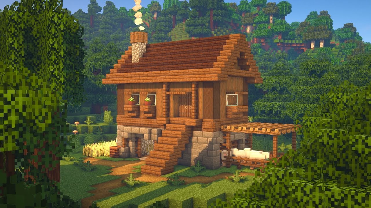 Minecraft: How to Build a Simple Survival House - YouTube