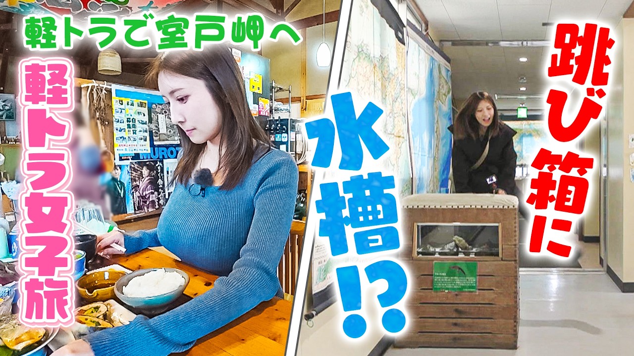 【三田悠貴の軽トラ旅】室戸市で超豪華なキンメ丼!イルカとふれあい体験も?摩訶不思議な廃校水族館?【四国一周旅】