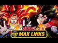 200% LEADER SKILL BUFF! LEVEL 10 LINKS 100% RAINBOW STAR SSJ4 VEGITO! (DBZ: Dokkan Battle)