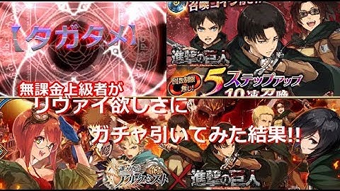 【タガタメ】無課金上級者がリヴァイ兵長欲しく、進撃の巨人コラボガチャ引いてみた結果!!【THE ALCHEMIST CODE】【陽太(youta)】