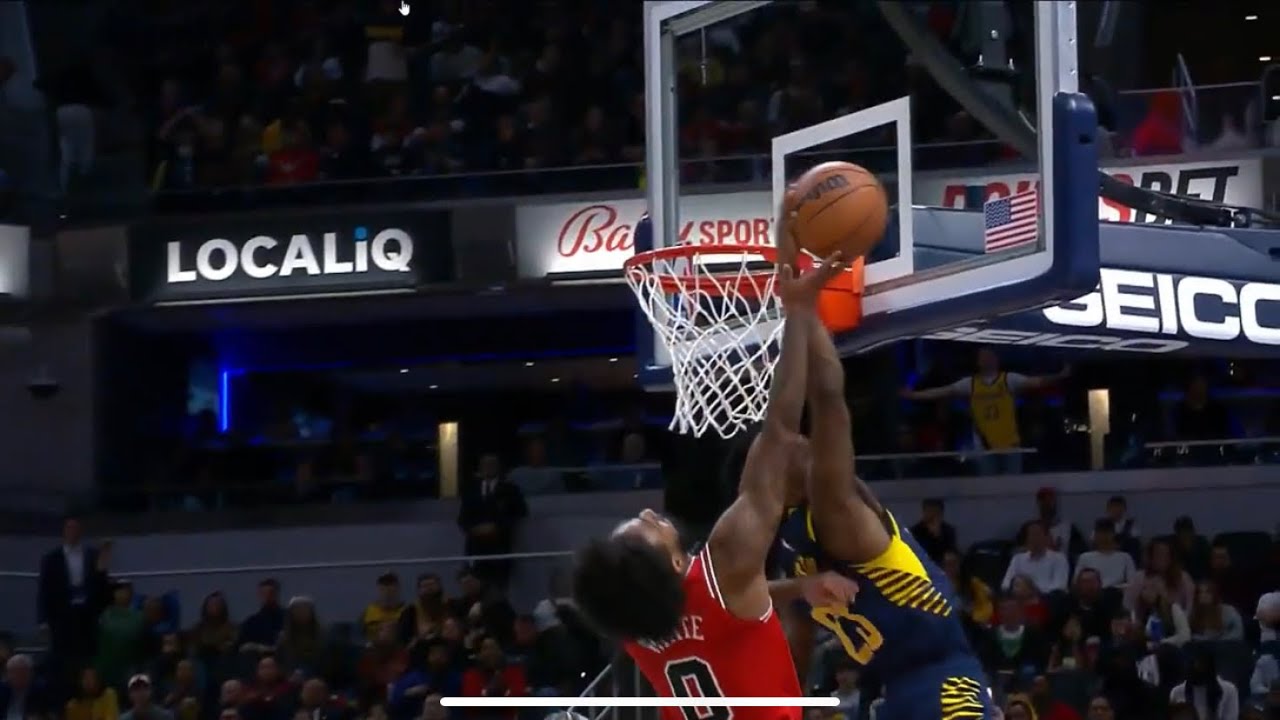 Aaron Nesmith gets a ridiculous block on Coby White || 22-23 season