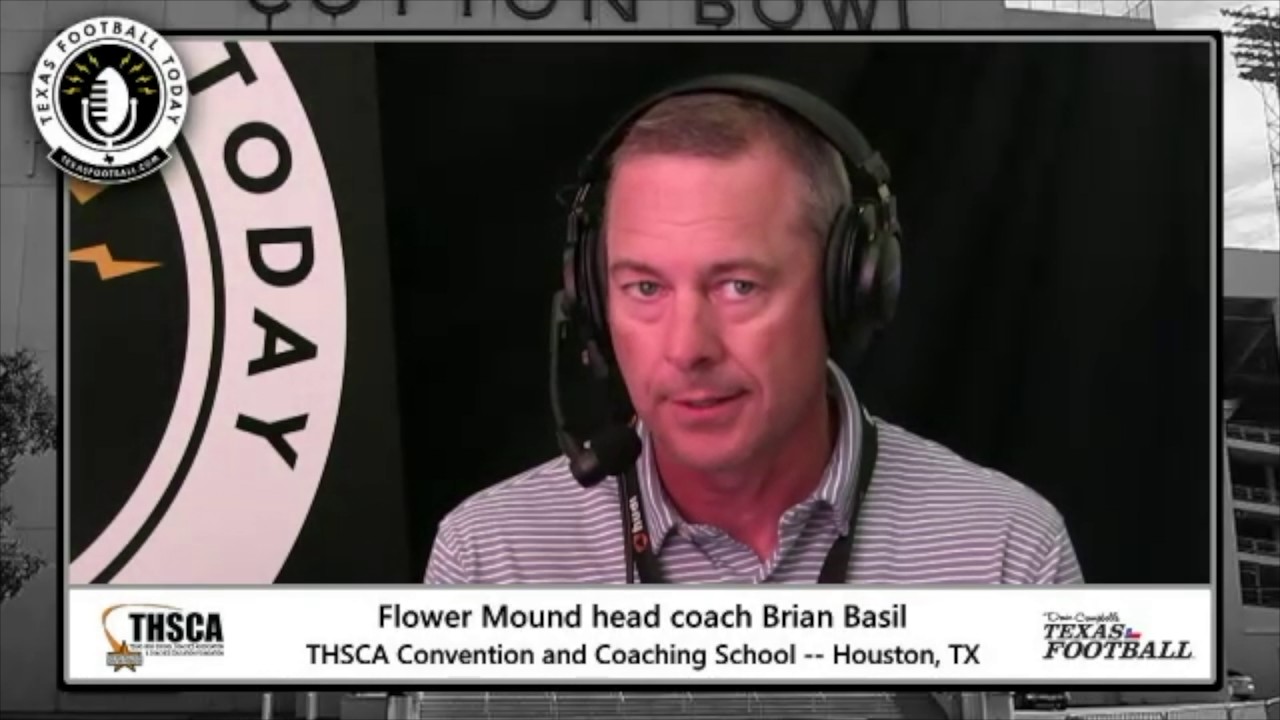 Texas Football Today at THSCA Flower Mound head coach Brian Basil