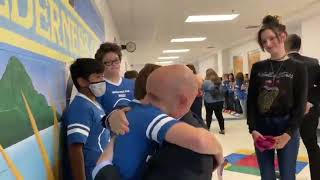 Father Surprises Fourth-Grader During School Veterans Day Parade