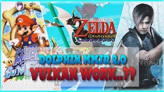 [Dolphin MMJR 2.0] Vulkan Test | Resident Evil 4 | TLOZ Wind Waker | Super Mario Sunshine