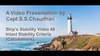 Ship Stability Video 48: Intact Stability Criteria (Calculation)