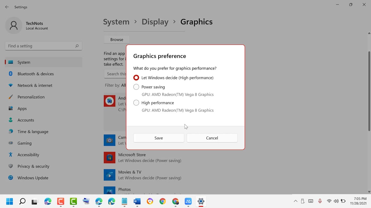 How to Change Graphics Card Performance Preferences For Games Software in Window