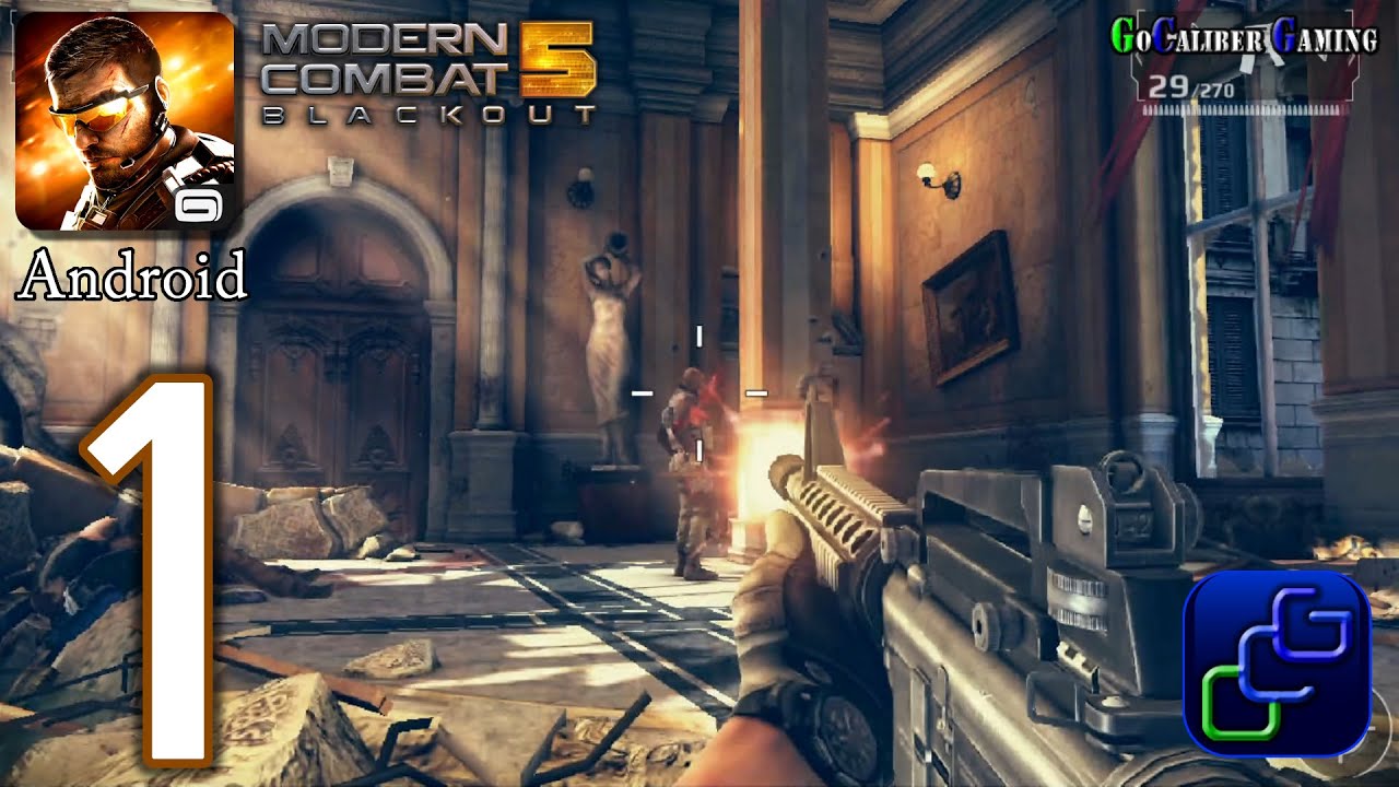 Modern Combat 5 Blackout Android Walkthrough - Gameplay Part 1 - Chapter 1 Venice The Lie