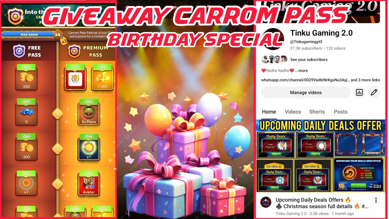 Birthday Special Carrom Pass Giveaway🔥🔥||Free 1 Carrom Pass 🔥🔥||Participate now 🔥 
