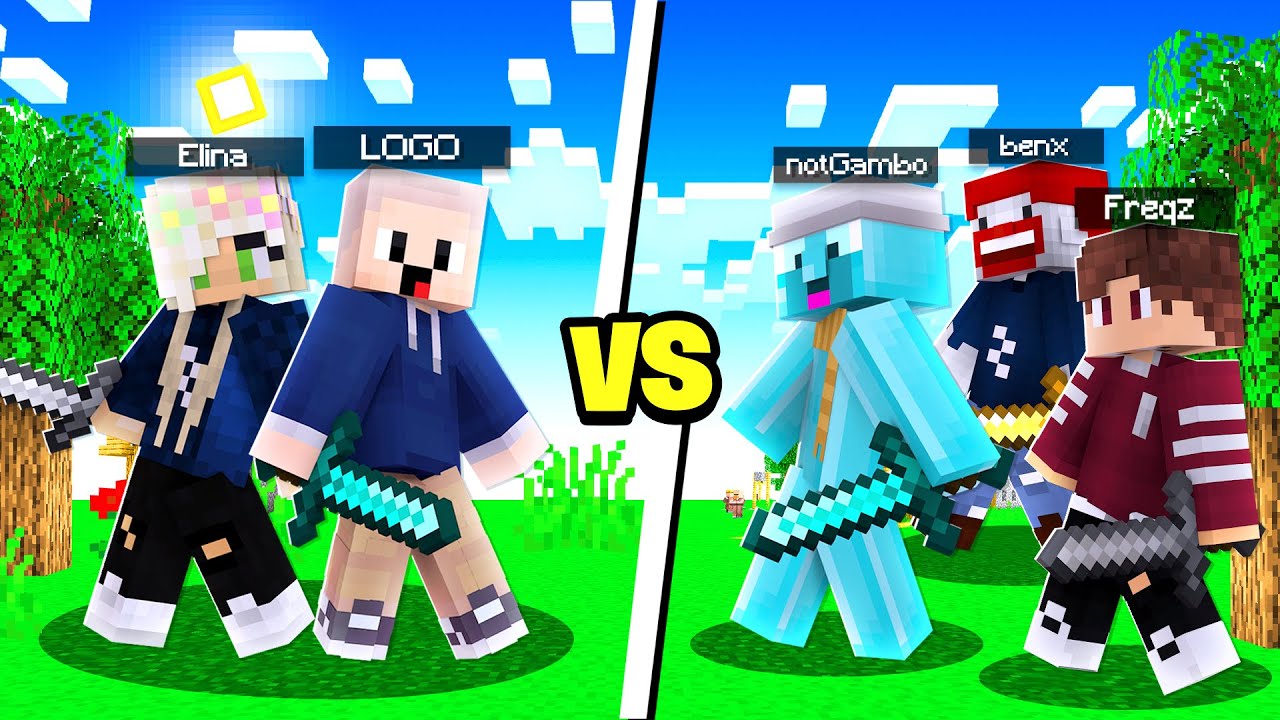 MINECRAFT FREUNDE aber es gibt KRIEG zwischen TEAM 