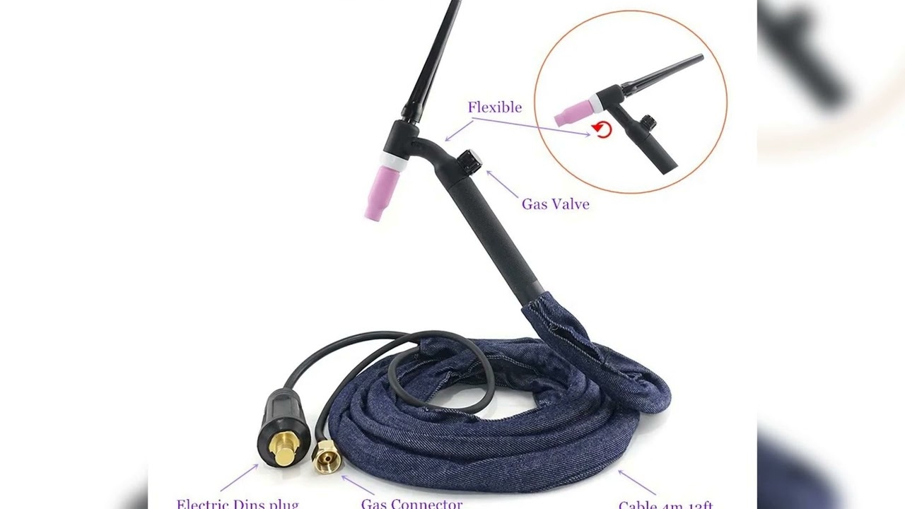 Latest Products You Must Know! WP17-FV TIG Torch GTAW Arc Welding Torch WP17 Argon 4m 13ft Air Coo