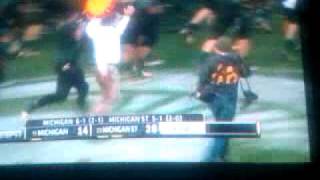 William Gholston post game handshake with Brady Hoke (see description)