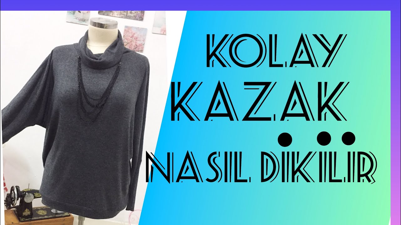 KOLAY KAZAK NASIL DİKİLİR /how to sew sweater #easysewıng #diy