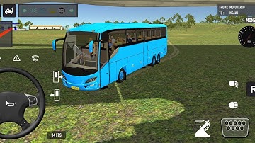 🔥 euro coach bus simulator 🤩🌲| dangerous hill route | part-13  Android gameplay #bus #game