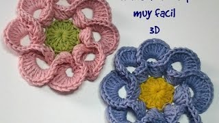 Flores a crochet muy fácil 3D #tutorial